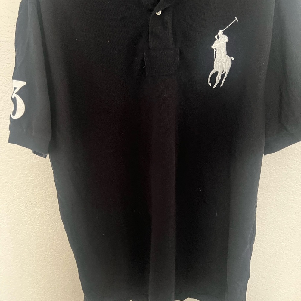 Polo by Ralph Lauren Black Polo Shirt with White Logo